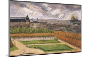 View of the Tuileries, 1995-Pedro Diego Alvarado-Mounted Giclee Print