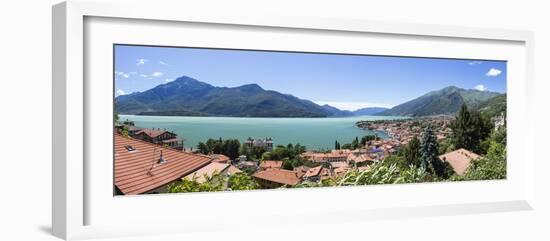 View of the typical village of Gravedona, Lake Como and gardens, Italian Lakes, Lombardy, Italy-Roberto Moiola-Framed Photographic Print