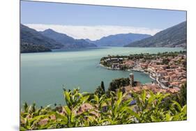 View of the typical village of Gravedona surrounded by Lake Como and gardens, Italian Lakes, Italy-Roberto Moiola-Mounted Photographic Print