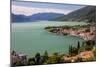 View of the typical village of Gravedona surrounded by Lake Como and gardens, Italian Lakes, Italy-Roberto Moiola-Mounted Photographic Print