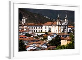 View of the Unesco World Heritage City of Ouro Preto in Minas Gerais Brazil-Curioso Travel Photography-Framed Photographic Print