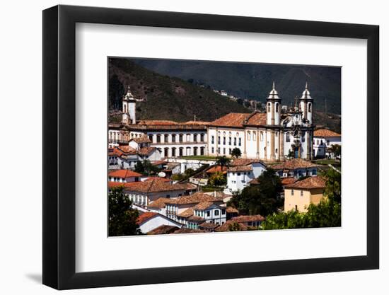 View of the Unesco World Heritage City of Ouro Preto in Minas Gerais Brazil-Curioso Travel Photography-Framed Photographic Print