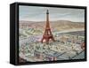 View of the Universal Exhibition with the Eiffel Tower, 1889-null-Framed Stretched Canvas