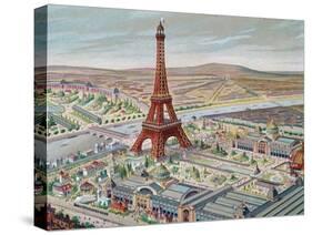 View of the Universal Exhibition with the Eiffel Tower, 1889-null-Stretched Canvas