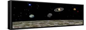 View of the Universe and Planets as Seen from a Distant Moon-null-Framed Stretched Canvas