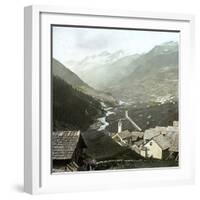 View of the Val Bedretto Near the Saint-Gothard Mountain Pass (Switzerland), Circa 1865-Leon, Levy et Fils-Framed Photographic Print