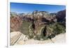 View of the valley floor from Angel's Landing Trail in Zion National Park, Utah, United States of A-Michael Nolan-Framed Photographic Print