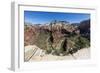 View of the valley floor from Angel's Landing Trail in Zion National Park, Utah, United States of A-Michael Nolan-Framed Photographic Print