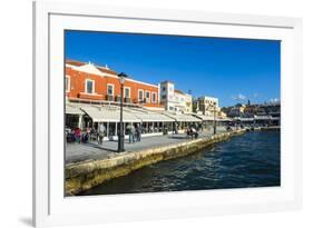 View of the Venetian Port of Chania, Crete, Greek Islands, Greece, Europe-Michael Runkel-Framed Photographic Print