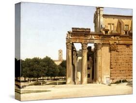 View of the Via Sacra, Rome, 1814-Christoffer-wilhelm Eckersberg-Stretched Canvas