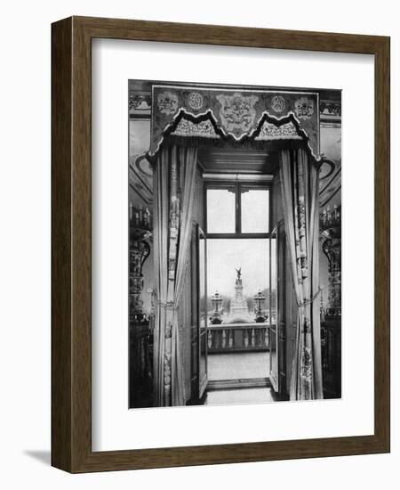 View of the Victoria Monument from Inside Buckingham Palace, London, 1935-null-Framed Giclee Print