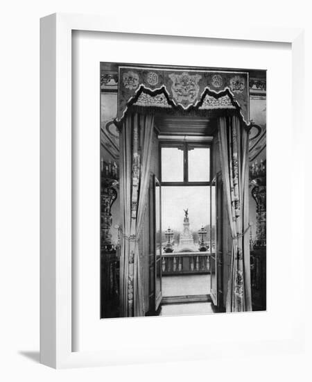 View of the Victoria Monument from Inside Buckingham Palace, London, 1935-null-Framed Giclee Print