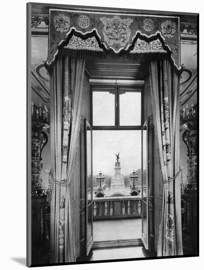 View of the Victoria Monument from Inside Buckingham Palace, London, 1935-null-Mounted Giclee Print