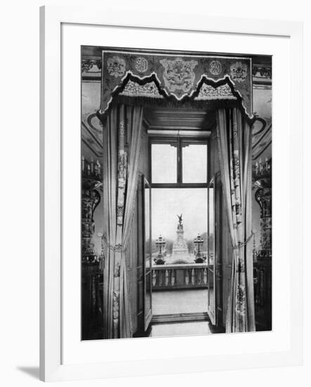 View of the Victoria Monument from Inside Buckingham Palace, London, 1935-null-Framed Giclee Print