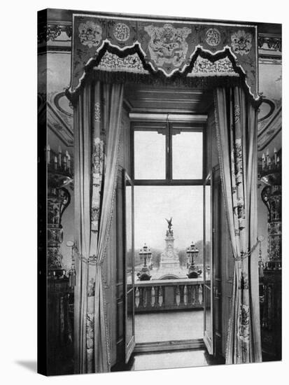 View of the Victoria Monument from Inside Buckingham Palace, London, 1935-null-Stretched Canvas