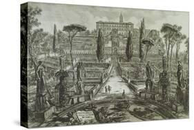 View of the Villa D'Este in Tivoli-Giovanni Battista Piranesi-Stretched Canvas