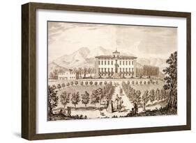 View of the Villa Del Barone, from 'Views of Tuscany' by Giuseppe Bouchard, Published 1744-57-Giuseppe Zocchi-Framed Giclee Print