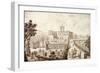 View of the Villa Di Montughi, from 'Views of Tuscany' by Giuseppe Bouchard, Published 1744-57-Giuseppe Zocchi-Framed Giclee Print