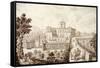 View of the Villa Di Montughi, from 'Views of Tuscany' by Giuseppe Bouchard, Published 1744-57-Giuseppe Zocchi-Framed Stretched Canvas