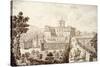 View of the Villa Di Montughi, from 'Views of Tuscany' by Giuseppe Bouchard, Published 1744-57-Giuseppe Zocchi-Stretched Canvas