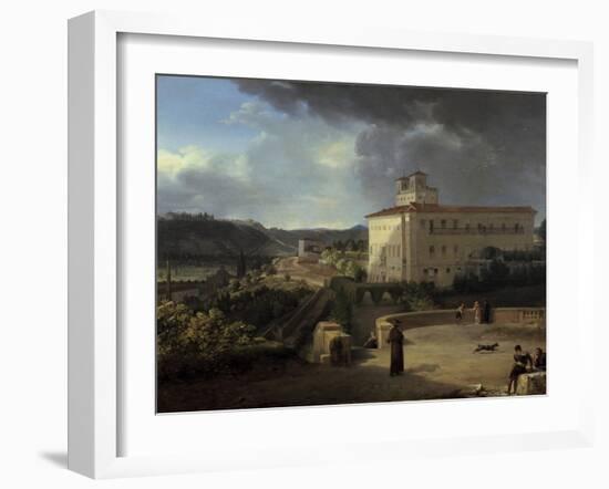 View of the Villa Medicis, Rome, 1815-Nicolas Antoine Taunay-Framed Giclee Print