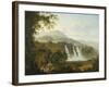 View of the Villa of Marcenas and Falls of Anio-Julius Caesar Ibbetson-Framed Giclee Print