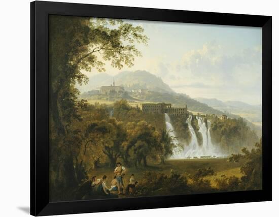 View of the Villa of Marcenas and Falls of Anio-Julius Caesar Ibbetson-Framed Giclee Print