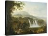 View of the Villa of Marcenas and Falls of Anio-Julius Caesar Ibbetson-Stretched Canvas