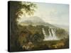 View of the Villa of Marcenas and Falls of Anio-Julius Caesar Ibbetson-Stretched Canvas