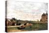 View of the Village, C1855-1892-Stanislas Lepine-Stretched Canvas