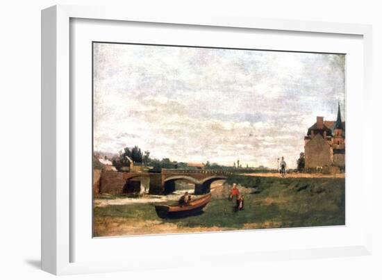 View of the Village, C1855-1892-Stanislas Lepine-Framed Giclee Print