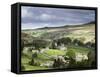 View of the Village of Langthwaite in Arkengarthdale, Yorkshire, England, United Kingdom-John Woodworth-Framed Stretched Canvas