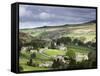 View of the Village of Langthwaite in Arkengarthdale, Yorkshire, England, United Kingdom-John Woodworth-Framed Stretched Canvas