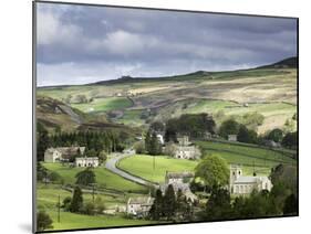 View of the Village of Langthwaite in Arkengarthdale, Yorkshire, England, United Kingdom-John Woodworth-Mounted Photographic Print