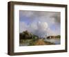 View of the Vliet Near Delft, 1844-Johan-Barthold Jongkind-Framed Premium Giclee Print