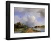 View of the Vliet Near Delft, 1844-Johan-Barthold Jongkind-Framed Premium Giclee Print