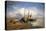 View of the Volga. Boats, 1870-Fyodor Alexandrovich Vasilyev-Stretched Canvas