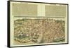 View of the Walled City of Florence, from the Nuremberg Chronicle by Hartmann Schedel 1493-null-Framed Stretched Canvas