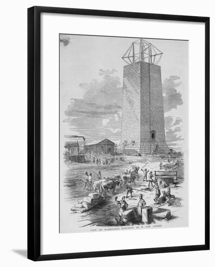 View of the Washington Monument as it Now Appears Illustration-null-Framed Giclee Print