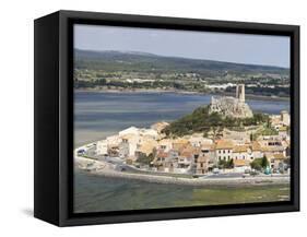 View of the Watchtower at Gruissan in Languedoc-Roussillon, France, Europe-David Clapp-Framed Stretched Canvas