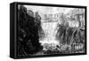 View of the Waterfall at Tivoli, from the 'Views of Rome' Series, C.1760-Giovanni Battista Piranesi-Framed Stretched Canvas