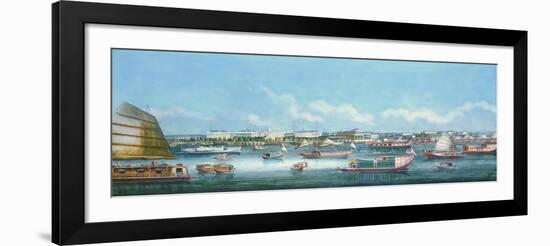 View of the Waterfront at Canton, C.1855-null-Framed Giclee Print