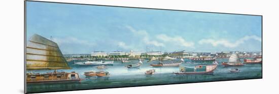 View of the Waterfront at Canton, C.1855-null-Mounted Giclee Print