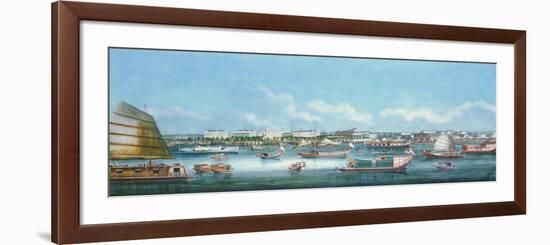 View of the Waterfront at Canton, C.1855-null-Framed Giclee Print