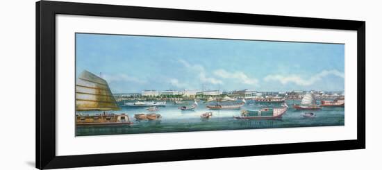 View of the Waterfront at Canton, C.1855-null-Framed Giclee Print