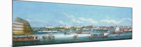View of the Waterfront at Canton, C.1855-null-Mounted Giclee Print