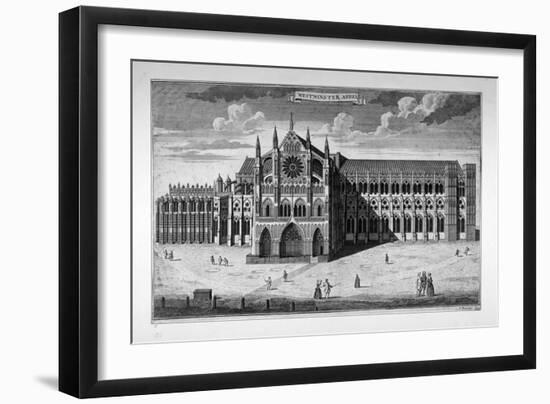 View of the West End of Westminster Abbey before the Addition of Towers, London, C1738-Thomas Bowles-Framed Giclee Print