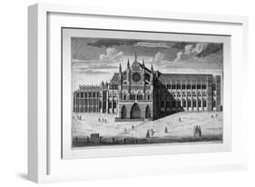 View of the West End of Westminster Abbey before the Addition of Towers, London, C1738-Thomas Bowles-Framed Giclee Print