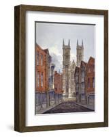 View of the West End of Westminster Abbey, Looking from Tothill Street, London, C1815-William Pearson-Framed Giclee Print