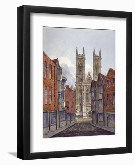 View of the West End of Westminster Abbey, Looking from Tothill Street, London, C1815-William Pearson-Framed Giclee Print